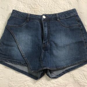 Denim skort